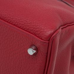 Pre Owned حقيبة هيرمس كيلي ريتورن 35 جلد كليمينس أحمر إكسسوار بلاديوم