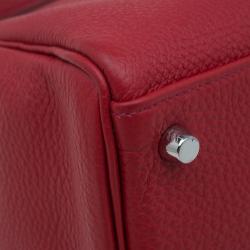 Pre Owned حقيبة هيرمس كيلي ريتورن 35 جلد كليمينس أحمر إكسسوار بلاديوم