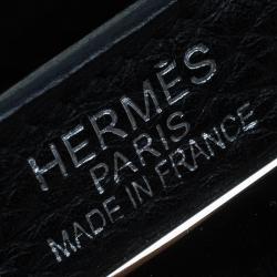 Pre Owned Hermes Black Clemence Leather Paladdium Hardware Shoulder Kelly 42 Bag