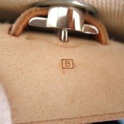 Pre Owned Hermes Tan Leather and Beige Toile Canvas Large Herbag