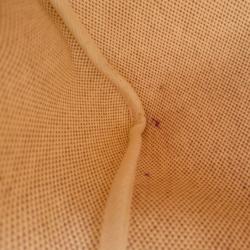 Pre Owned Hermes Tan Leather and Beige Toilea Canvas Herbag MM