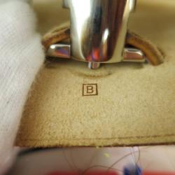 Pre Owned Hermes Tan Leather and Beige Toilea Canvas Herbag MM