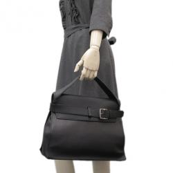 Pre Owned Hermes Black Veau Evergrain Leather Etribelt Top Handle Bag