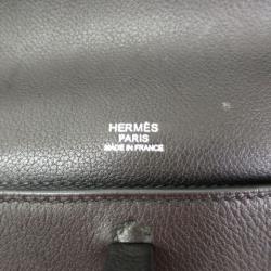 Pre Owned Hermes Black Veau Evergrain Leather Etribelt Top Handle Bag