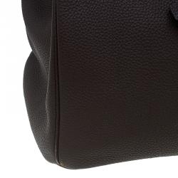 Hermes Choco Brown Togo Leather Gold Hardware Birkin 40 Bag