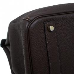 Hermes Choco Brown Togo Leather Gold Hardware Birkin 40 Bag