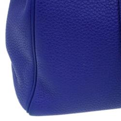 Pre Owned Hermes Bleu Royale Cuir Palladium Hardware Kelly 40