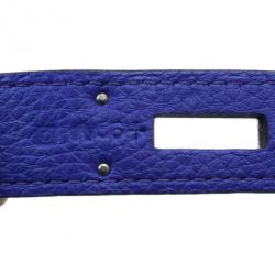 Pre Owned Hermes Bleu Royale Cuir Palladium Hardware Kelly 40