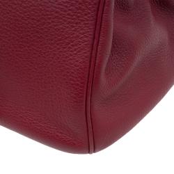 Hermes Burgundy Togo Calfskin Leather Palladium Hardware Birkin 35