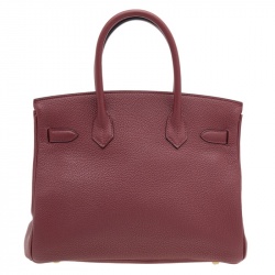 Hermès Rouge H Togo Leather Gold Finished Birkin 30 Bag