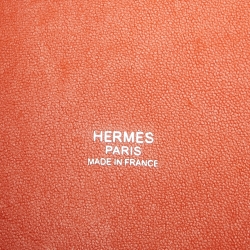 Pre Owned Hermès Tangerine Ostrich Picotin Lock 18 Bag
