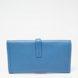 Pre Owned Hermès Bleu Agate Evercolor Leather Elan Jige 29 Clutch
