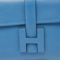 Pre Owned Hermès Bleu Agate Evercolor Leather Elan Jige 29 Clutch