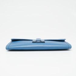 Pre Owned Hermès Bleu Agate Evercolor Leather Elan Jige 29 Clutch