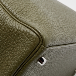 Pre Owned Hermes Vert Veronese Togo Leather Palladium Finish Retourne Kelly 32 Bag