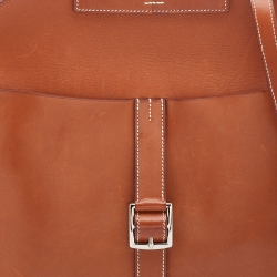 Pre Owned Hermes Fauve Barenia Leather Halzan 31 Bag