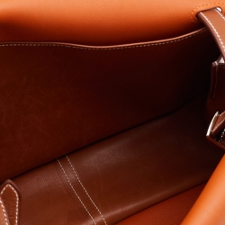 Pre Owned Hermes Fauve Barenia Leather Halzan 31 Bag