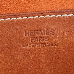 Pre Owned Hermes Fauve Barenia Leather Halzan 31 Bag