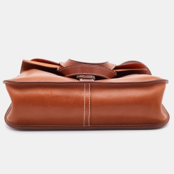 Pre Owned Hermes Fauve Barenia Leather Halzan 31 Bag