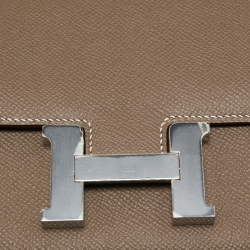 Pre Owned Hermes Etoupe Epsom Leather Palladium Finish Constance 18 Bag