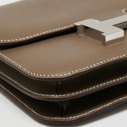 Pre Owned Hermes Etoupe Epsom Leather Palladium Finish Constance 18 Bag
