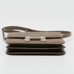 Pre Owned Hermes Etoupe Epsom Leather Palladium Finish Constance 18 Bag