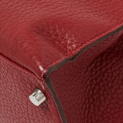 Hermes Rouge Garance Fjord Leather Palladium Finish Kelly Sellier 35 Bag