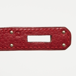 Hermes Rouge Garance Fjord Leather Palladium Finish Kelly Sellier 35 Bag