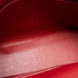 Hermes Rouge Garance Fjord Leather Palladium Finish Kelly Sellier 35 Bag