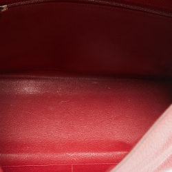 Hermes Rouge Garance Fjord Leather Palladium Finish Kelly Sellier 35 Bag
