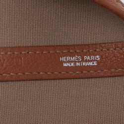 Pre Owned Hermes Orange Canvas/Leather Garden Party MM Tote Bag