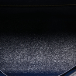 Hermes Blue Nuit Epsom Leather Gold Finish Kelly Sellier 28 Bag