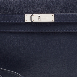 Hermes Bleu Nuit Togo Leather Kelly Depeches 25 Pouch
