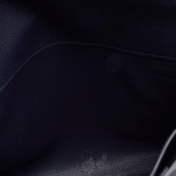 Hermes Bleu Nuit Togo Leather Kelly Depeches 25 Pouch