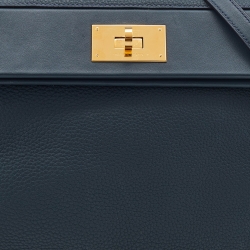 Pre Owned Hermes Vert Cypress Togo and Swift Leather Gold Finish 24/24 29 Bag