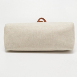 Pre Owned HERMES Natural Canvas and Leather Herbag Cabas 2 in 1 Bag