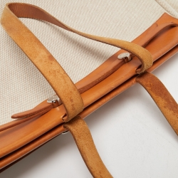 Pre Owned HERMES Natural Canvas and Leather Herbag Cabas 2 in 1 Bag