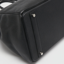 مملوكة مسبقًا Hermes Black Togo Leather Palladium Finish Birkin 40 Bag