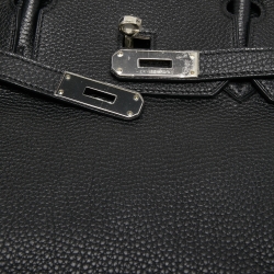 مملوكة مسبقًا Hermes Black Togo Leather Palladium Finish Birkin 40 Bag