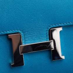 Pre Owned Hermes Tadelakt Izmir Leather Constance Compact Wallet