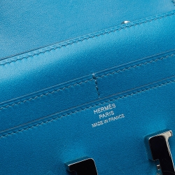 Pre Owned Hermes Tadelakt Izmir Leather Constance Compact Wallet