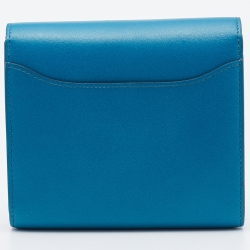 Pre Owned Hermes Tadelakt Izmir Leather Constance Compact Wallet