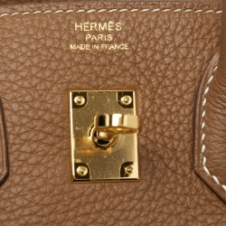 Hermes Gold Togo Leather Gold Finish Birkin 25 Bag