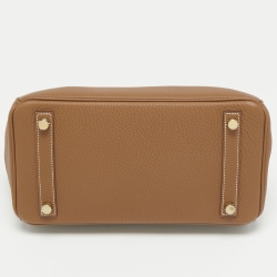 Hermes Gold Togo Leather Gold Finish Birkin 25 Bag