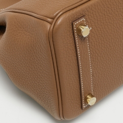 Hermes Gold Togo Leather Gold Finish Birkin 25 Bag
