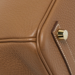 Hermes Gold Togo Leather Gold Finish Birkin 25 Bag