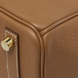 Hermes Gold Togo Leather Gold Finish Birkin 25 Bag