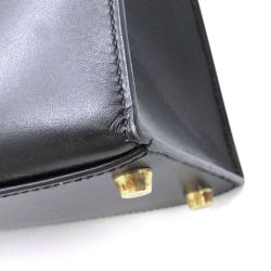 Pre Owned Hermes Black Box Calf Leather Gold Hardware Kelly Sellier 28 Bag 