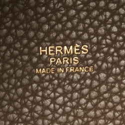 Hermes Etoupe Grey Taurillon Clemence Leather Picotin Lock 22 Bag