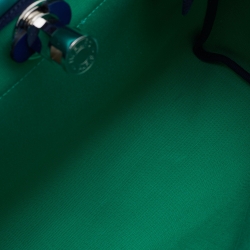 Hermes Bambou/Menthe/Blue Saphir Canvas and Leather Herbag Zip 31 Bag